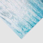 Papier Mousseline Grain de bois Turquoise Blanc Rustique Texture Déc (Détail)