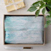 Papier Mousseline Grain de bois Turquoise Blanc Rustique Texture Déc (Cadeau)