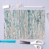 Papier Mousseline Grain de bois Turquoise Tan Blanc Rustique Pays Te (Artisanat)