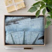 Papier Mousseline Grand bateau Rose Compas Collage Découpage (Cadeau)