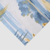 Papier Mousseline Grand bleu Pastel Ocean View Découpage (Détail)