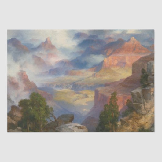 Papier Mousseline Grand Canyon à Mist (par Thomas Moran) (Recto)
