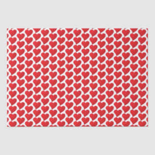 Papier Mousseline Grand Coeur Rouge, Amour, cadeau de la Saint Valen
