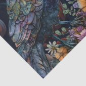 Papier Mousseline Grand Corbeau Éffrayant Hanté Halloween Découpage (Détail)