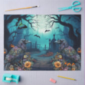 Papier Mousseline Grand Corbeau Éffrayant Hanté Halloween Découpage (Artisanat)
