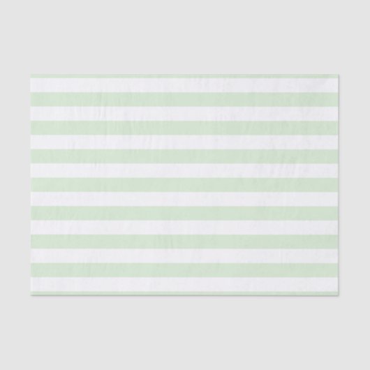 Papier Mousseline Grand Lait pâle Jade Vert Blanc rayé Motif (Recto)