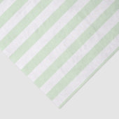 Papier Mousseline Grand Lait pâle Jade Vert Blanc rayé Motif (Détail)