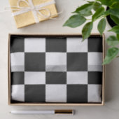 Papier Mousseline Grand noir et blanc coché (Cadeau)