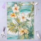 Papier Mousseline Grand Pastel Tropical Hibiscus Découpage (Artisanat)