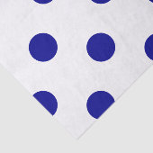 Papier Mousseline Grand pois - bleu-foncé sur le blanc (Détail)
