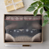 Papier Mousseline Grand Raccoon de forêt boisée - Découpage florale (Cadeau)