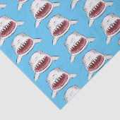 Papier Mousseline Grand requin blanc moyen dessin animé (Détail)