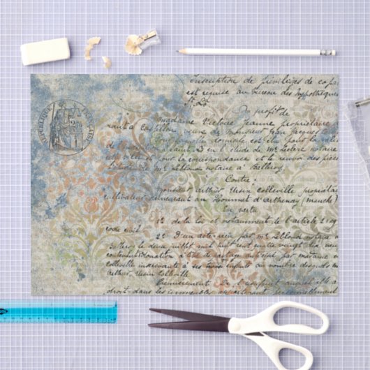 Papier Mousseline Grand script désorganisé (Artisanat)