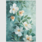 Papier Mousseline Grande aquarelle élégante Découpage Jasmin (Recto)