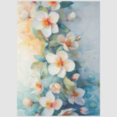 Papier Mousseline Grande aquarelle élégante Découpage Jasmin (Recto)