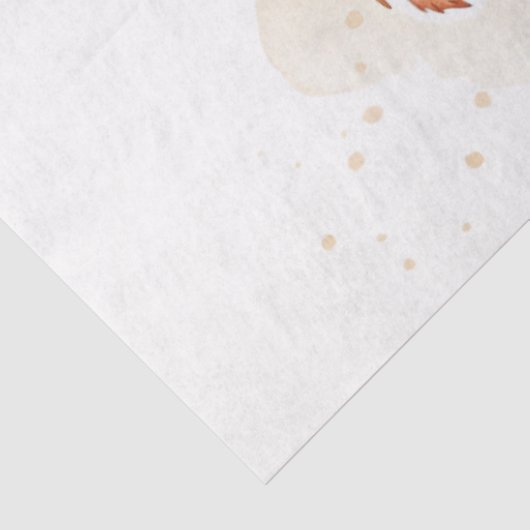 Papier Mousseline Grande Aquarelle Whimsical Fleur sauvage de chute (Détail)