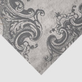 Papier Mousseline Grande araignée encadrée sur Découpage gris clair (Détail)