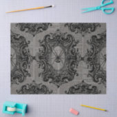 Papier Mousseline Grande araignée encadrée sur Découpage gris foncé (Artisanat)