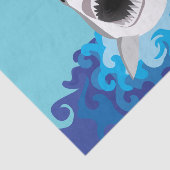 Papier Mousseline Grande bande dessinée drôle de requin blanc (Détail)