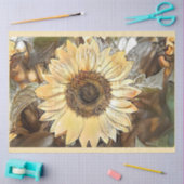 Papier Mousseline Grande collection de tournesols d'aquarelle de lux (Artisanat)