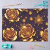 Papier Mousseline Grande Collection Gold Rose moderne de luxe (Artisanat)