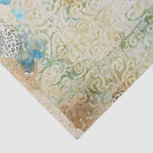 Papier Mousseline Grande Elégante Peacock & Florals Découpage (Détail)