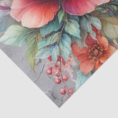 Papier Mousseline Grande Elégante Peacock & Florals Découpage (Détail)