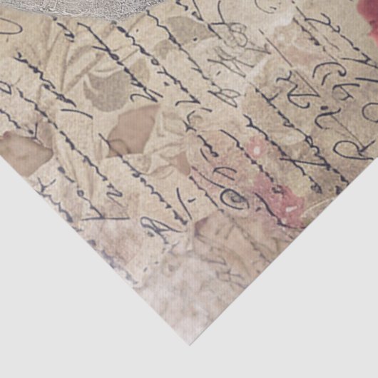 Papier Mousseline Grande fille gothique victorienne et florales Déco (Détail)