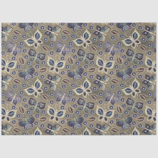 Papier Mousseline Grande page de découpage Motif papillon transparen (Recto)