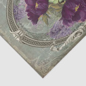 Papier Mousseline Grandes Fleurs violettes Profondément Riches, Papi (Détail)