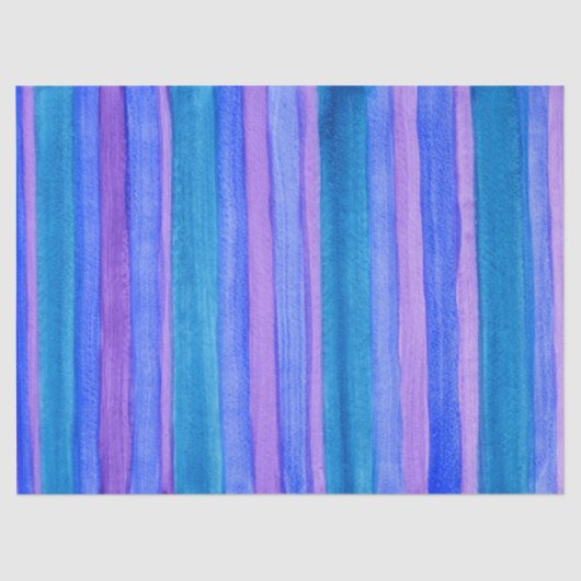 Papier Mousseline Grandes Peintes : Violet, Bleu, Turquoise (Recto)