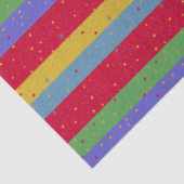 Papier Mousseline Grandes vacances colorées & StarsPapier Tissu (Détail)