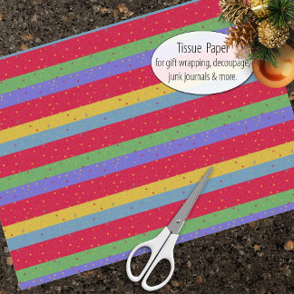Papier Mousseline Grandes vacances colorées & StarsPapier Tissu