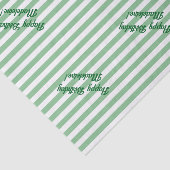 Papier Mousseline Grandes vertes et blanches Texte personnalisé (Détail)