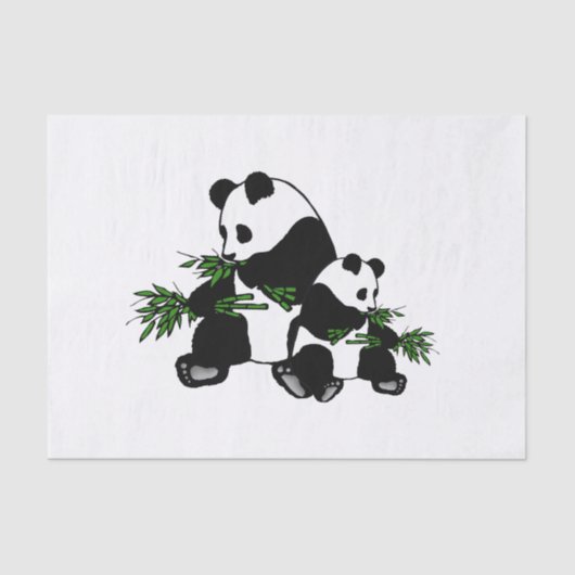 Papier Mousseline Grandir en Panda (Recto)