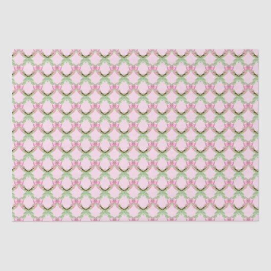 Papier Mousseline Grandmillennial Swag with Pink Bow (Recto)