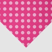 Papier Mousseline Grands points rétro, Fuchsia et Pastel Pink (Détail)