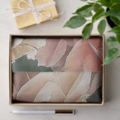 Papier Mousseline grands roses de jardin, pêche douce (Cadeau)