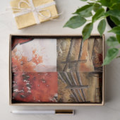 Papier Mousseline Grange à l'automne Collage 2 Papier de découpage (Cadeau)