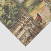 Papier Mousseline Grange agricole avec découpage de poulet (Détail)