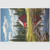 Papier Mousseline Grange au printemps 1 papier découpage (Recto)