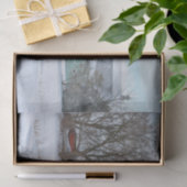 Papier Mousseline Grange d'hiver Turquoise (Cadeau)