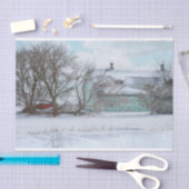 Papier Mousseline Grange d'hiver Turquoise (Artisanat)