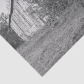 Papier Mousseline Grange en bois noir et blanc (Détail)