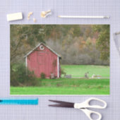 Papier Mousseline Grange rouge à l'ancienne dans le pays Amish (Artisanat)