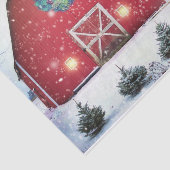 Papier Mousseline Grange rouge de Noël (Détail)