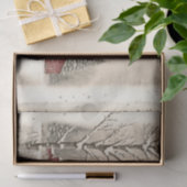 Papier Mousseline Grange rouge d'hiver (Cadeau)