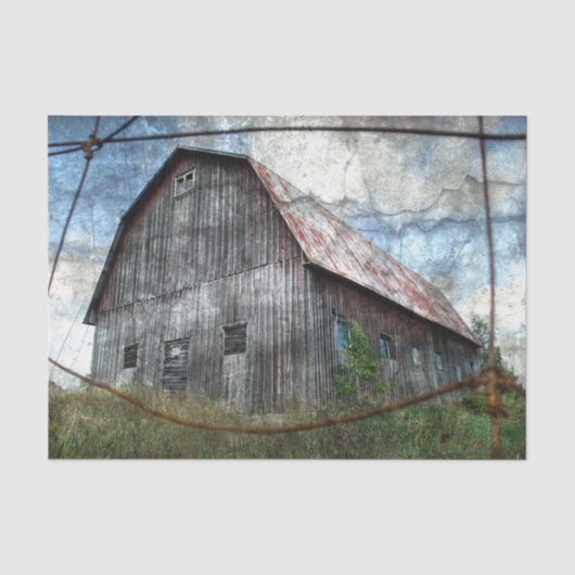 Papier Mousseline Grange Rustique de Campagne Découpage de Texture V (Recto)