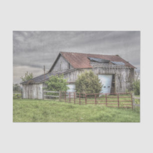 Papier Mousseline Grange Rustique Ohio Sous Nuages Températifs