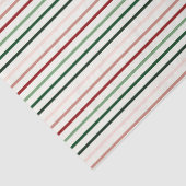 Papier Mousseline Granges de Noël en rouge, vert et beige (Détail)